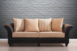 Brown Couch With Pillows