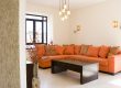 Orange Couch Living Room