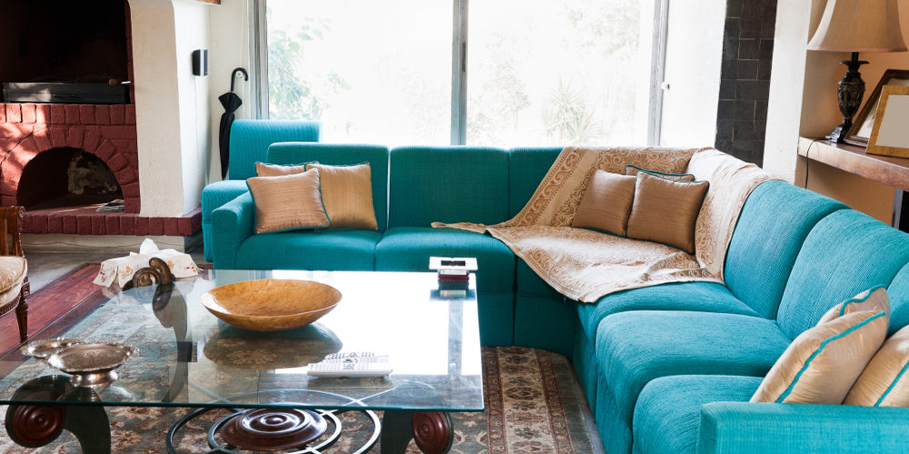 Blue Green Couch