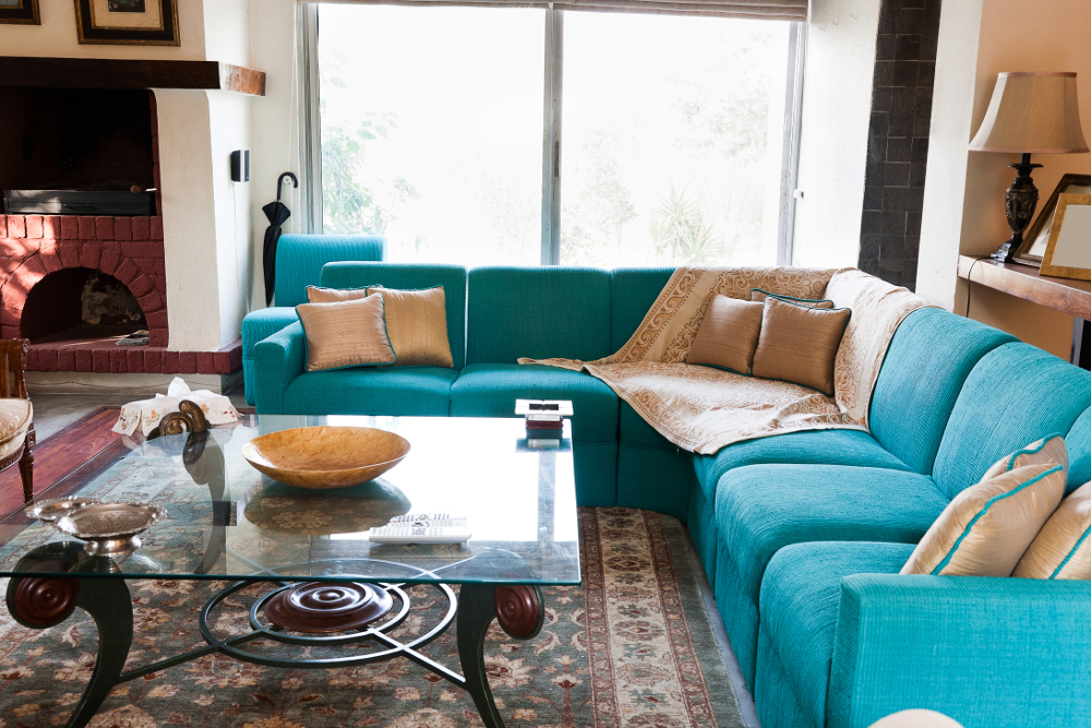 Blue Green Couch